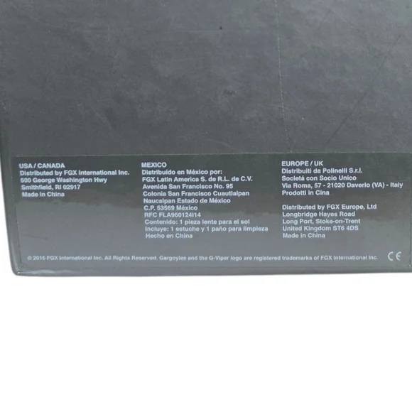 Gargoyles 10700169. QTM Cardinal-PR Sunglasses Matte Black Frame, Clear NIB - Picture 17 of 17